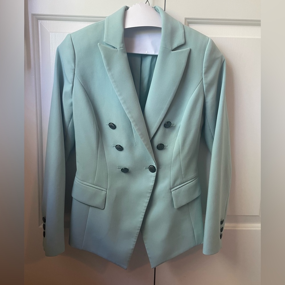 White House Black Market Mint Green Blazer Jacket